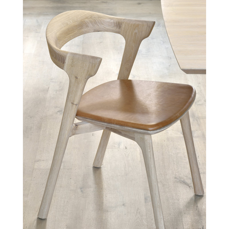 Bok Leather Dining Chair, Cognac Leather, Oak
