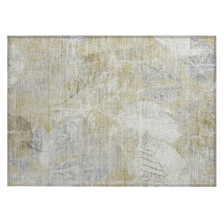 Machine Washable Indoor/Outdoor Xhevrie Beige Rug