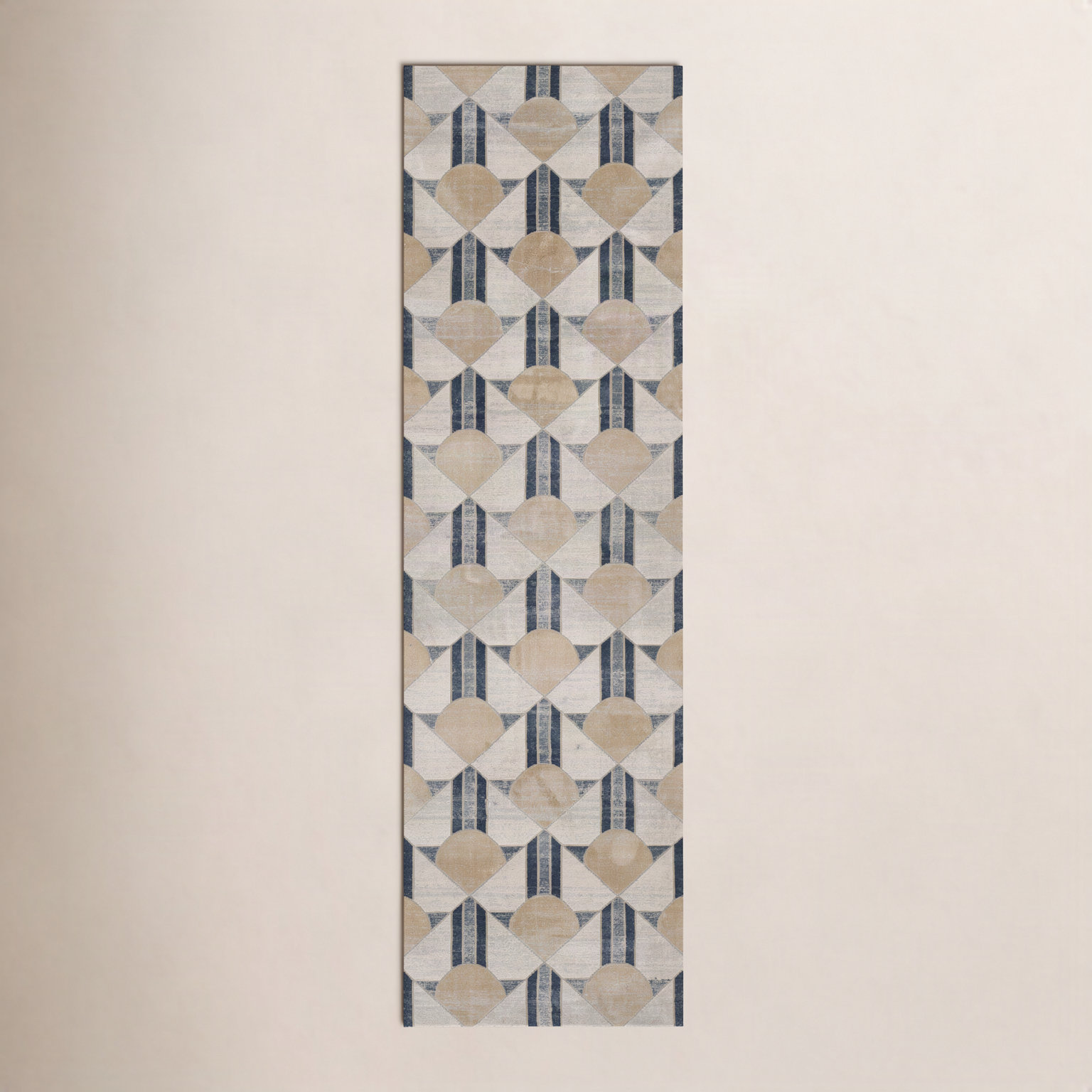 Scout Blue Geometric Rug, Runner 2'2" X 7'7"