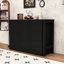 Buffet en bois avec table extensible, armoire de rangement multifonctionnelle avec 2 portes et 3 tiroirs-2028518210