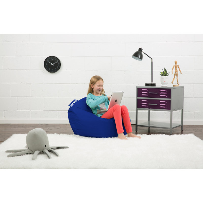 Fauteuil poire Big Joe Classic, Mélange de polyester saphir, H 16 po x l 27,5 po x P 27,5 po