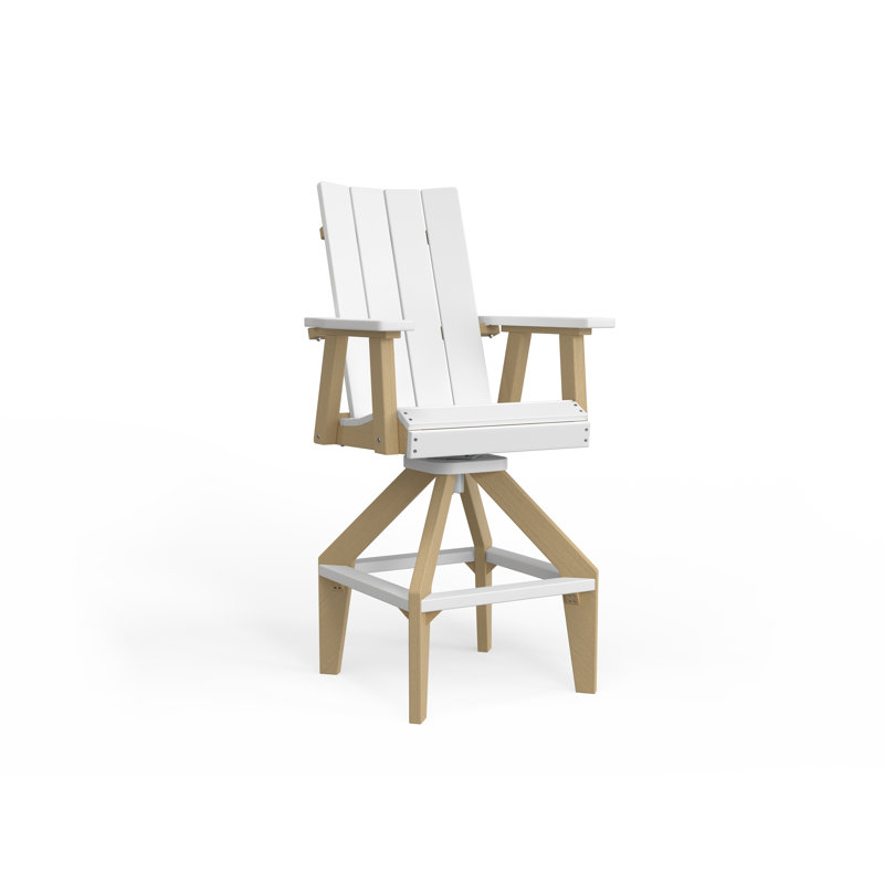 SOL Outdoor Bar Stool, Slate, White