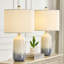 Lampes de table 23 "en céramique bleue et blanche moderne avec éclairage à 3 intensités-960378110