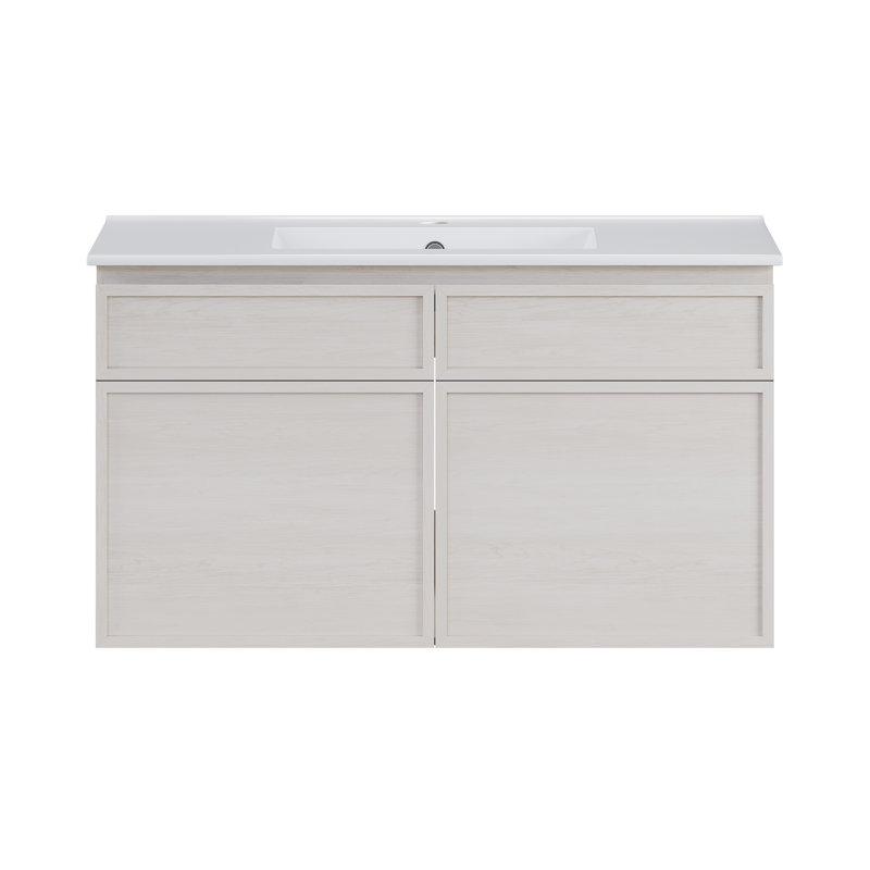 Meuble-lavabo mural 36 po St. Blanc Tropez, Blanc, 36.5", Blanc