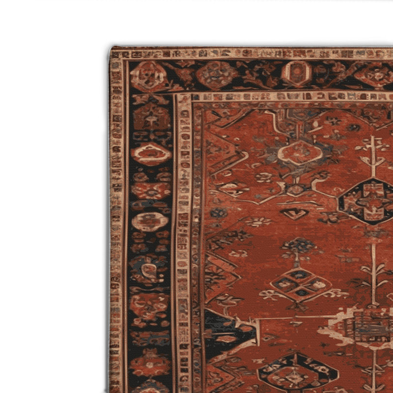 Tapis d'intérieur et d'extérieur brun Persian, Rectangulaire 2 pi x 3 pi