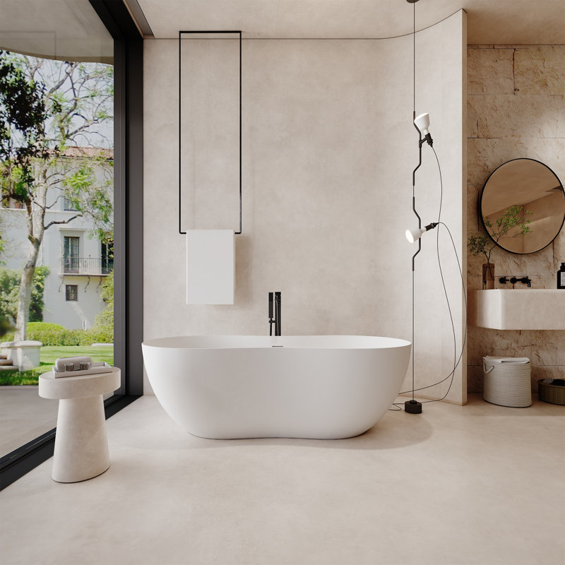 Baignoire autoportante en résine