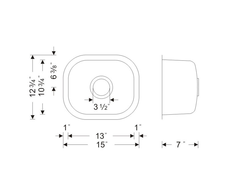 Évier de bar encastrable avec accessoires L 15 po x l 13 po Craftsmen Series