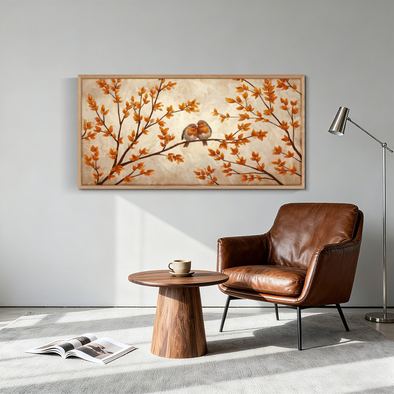 «Birds Branch», ensemble de reproductions d'art sur toile encadrées de 1 48 po x 24 po, 48 x 24 pouces