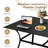Outdoor Patio Table For 6 People, Rectangular Metal Patio Outdoor Dining Table, Black Steel Slatted Weather-resistant Table With 2" Umbrella Hole, 63”l * 38” W* 30”h
