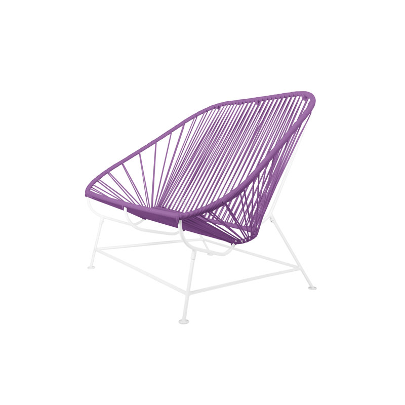 InLove Indoor/Outdoor Handmade Loveseat, Orchid/White