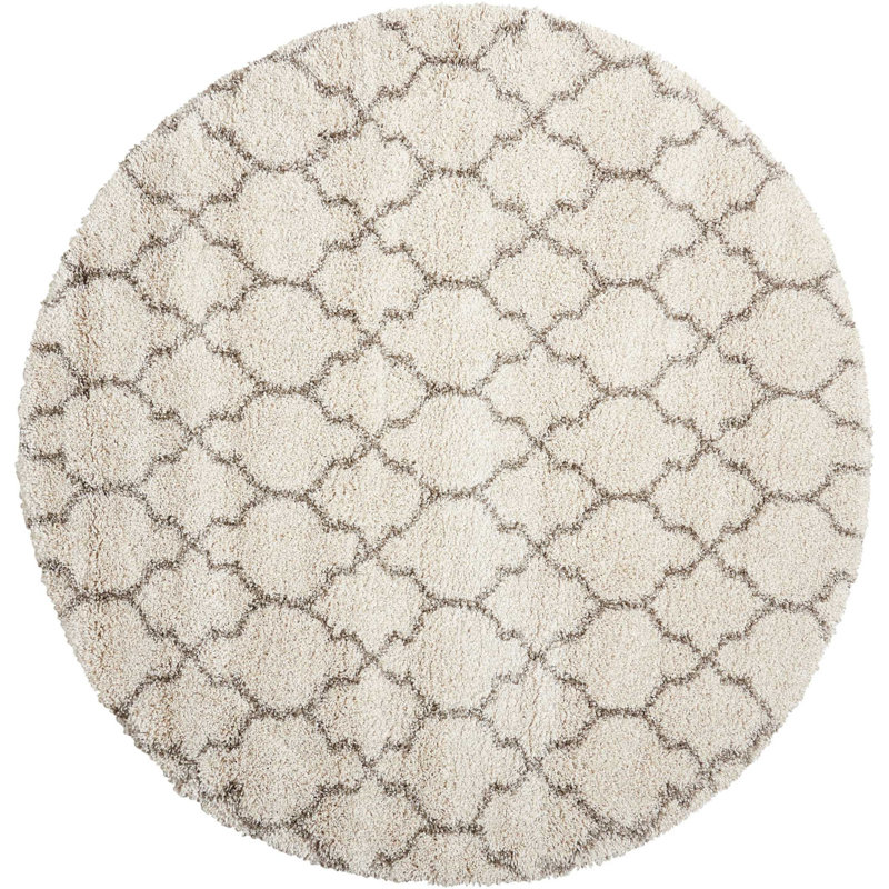 Linton Performance Geometric Indoor Rug, Round 7'10"