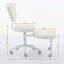 Chaise à pieds croisés sur roulettes, chaise de bureau Criss Cross avec support lombaire et tabouret réglable-476120785