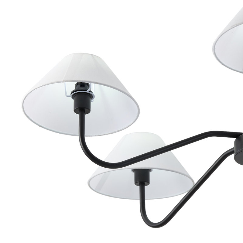 5 - Light Matte Black Chandelier Pendant