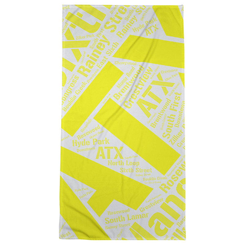 Bath Towel, Yellow, Poly/Cotton, Austin