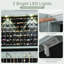 Organisateur de rangement pour armoire à bijoux avec lumières et tiroir