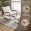 Chaise berçante surdimensionnée avec repose-pieds et coussin