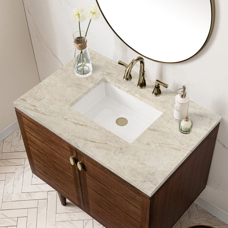 Amberly Single Vanity, 36", Tajnar Eclos, 8" Widespread