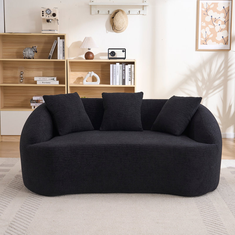 Causeuse Curved, Noir