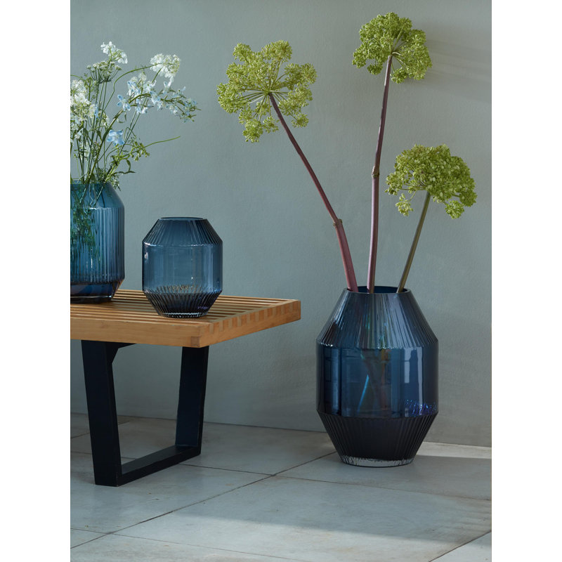 Rotunda Handmade Glass Table Vase, Sapphire