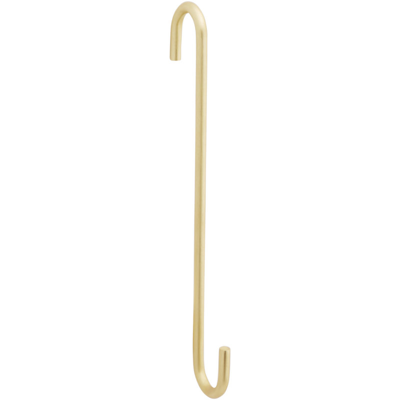 Petit crochet en S moderne, Or brossé, H 0,28 po x l 10,32 po x P 3,54 po