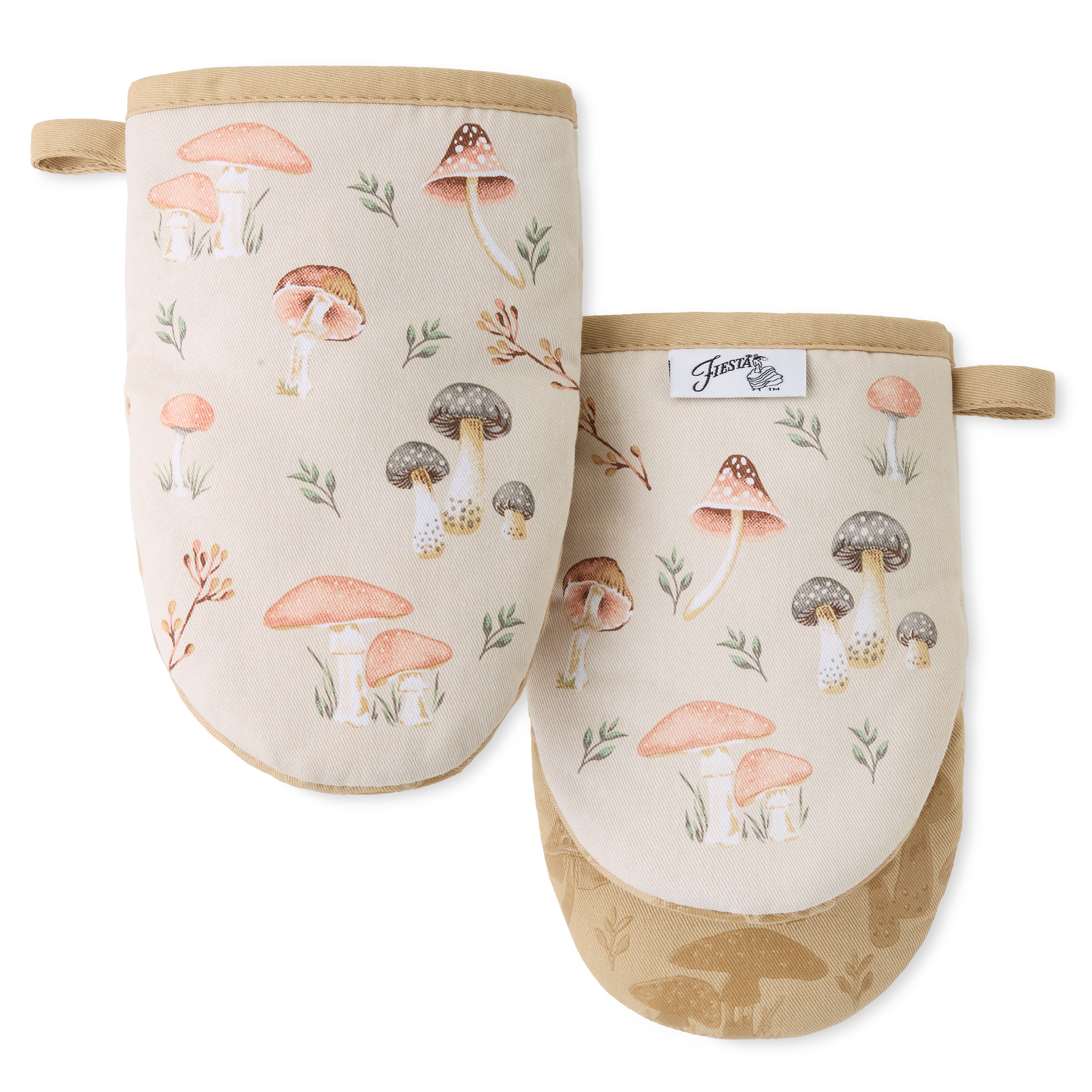 FIESTA Mushrooms Mini Oven Mitt 2-Pack Set, Mushroom Cream, 5.5"x8" & Reviews | Wayfair
