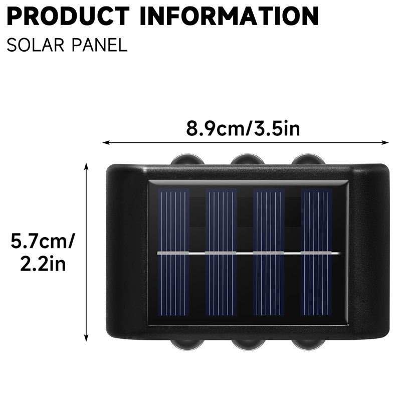 6-Pack Solar LED Wall Washer Lights - Cool White