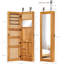 Armoire pour armoire à bijoux en bois massif avec miroir pleine grandeur, verrouillable au mur 47,5 x 14,3 po avec lumière DEL-91780254