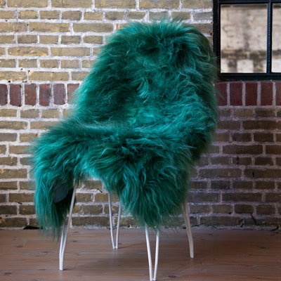 Alkan Solid Colour Sheepskin Hand Woven 55cm X 95cm Area Rug