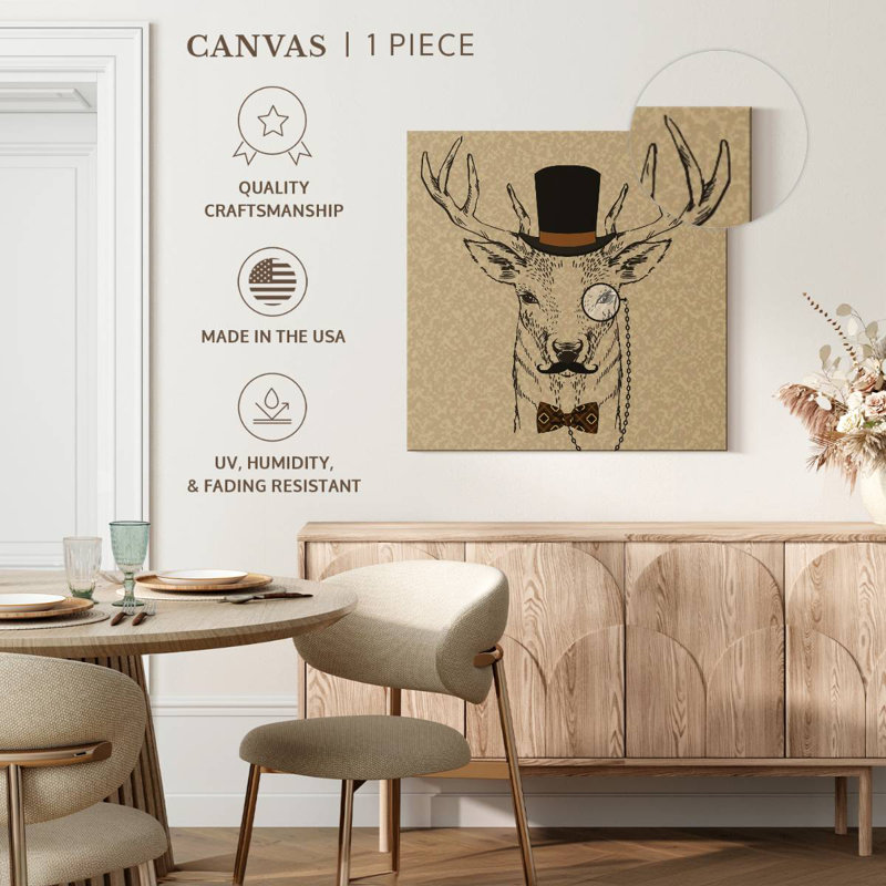 Crowle Gentleman Deer, 30" H x 30" W