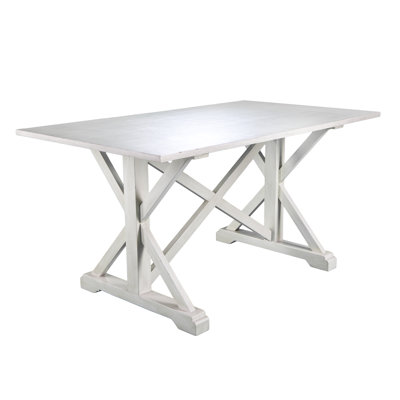 Commack Solid Wood Top Dining Table