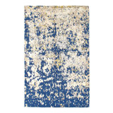 Abstract Area Rug in Navy Blue