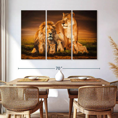 Famille de lion Brampt