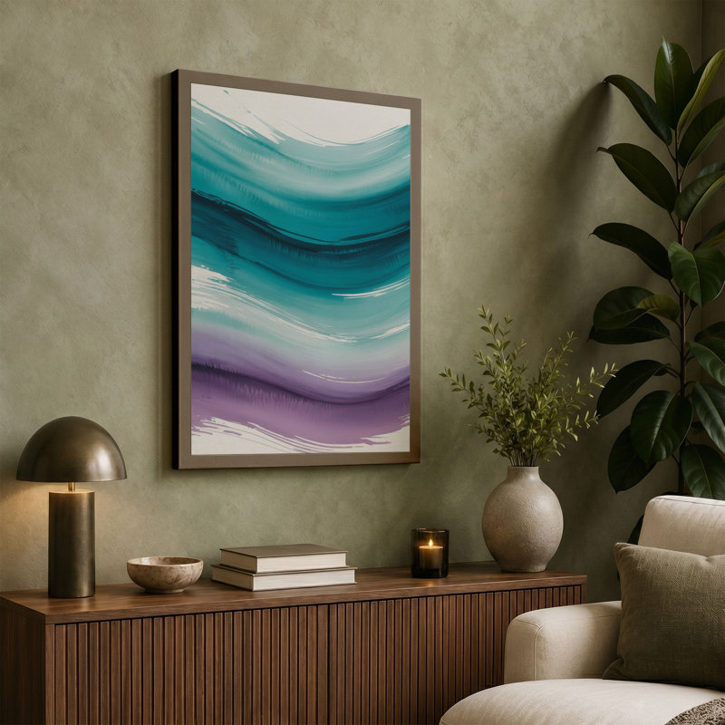 Liquid Serenity Minimalist - Wrapped Canvas, 24x16 - 61.0 x 40.6 cm, White Border