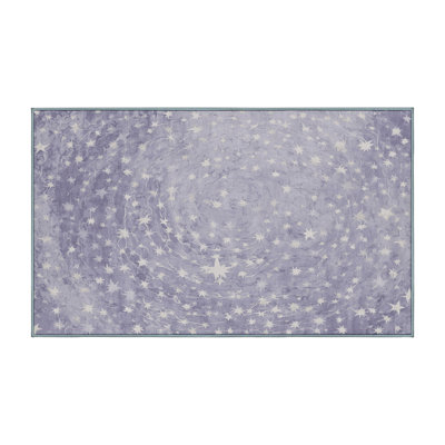 Tapis bleu lavable à la machine