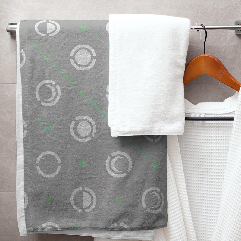 Serviette de bain Classic, Gris léger / argent
