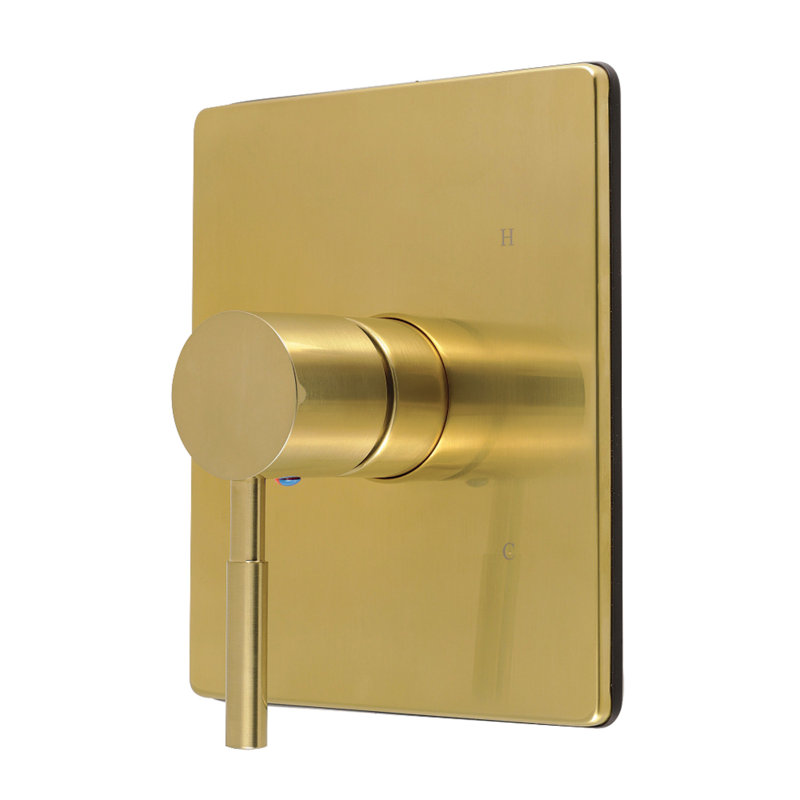 Kingston Brass Concord Single-Handle Pressure Balanced Shower Valve and Trim Set - Valve Included, Brushed Brass