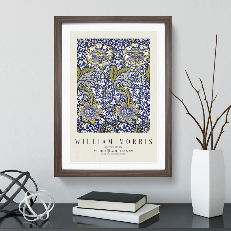 Kennet Vol.1 by William Morris - Picture Frame Art Prints, 65cm H x 48cm W x 2cm D, Black Framed