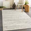 Tapis en laine crème et noir à motif de chevron tissé à plat Sylvie-1573106373