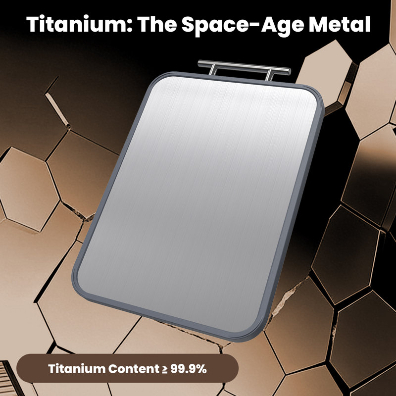 Titanium Cutting Board with Free Pepper Grinder