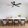 Vaczon 52" 5 - Blade Modern Ceiling Fan with LED Lights and Remote Control, 6 Speeds Reversible DC Motor, 3 Color Lights, Timer, Double-sided Wood Blades
