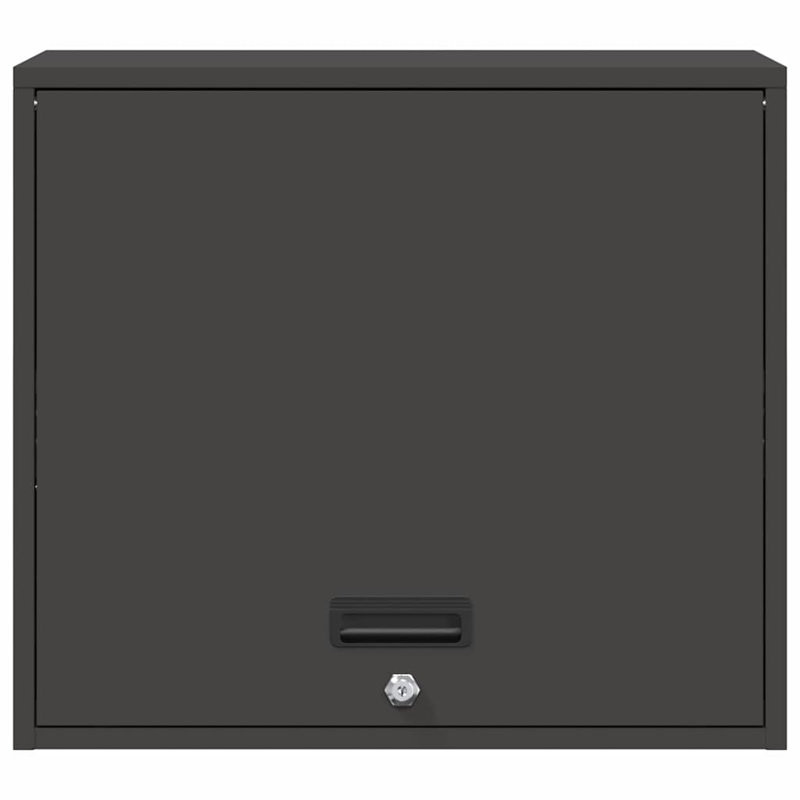 Powder Coated Steel Single Storage Cabinet ( H x W x D), 53cm H x 60cm W x 40cm D, Black