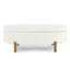 Banc de rangement moderne ovale rembourré