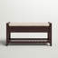 Banc de rangement en bois Alexandria, range-chaussures avec siège rembourré et tiroirs, banc de rangement polyvalent -1821906969-1758770436
