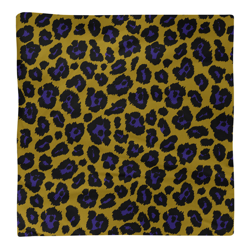 Serviette de table en coton Baltimore, Or métallique / mauve, 22 po x 22 po