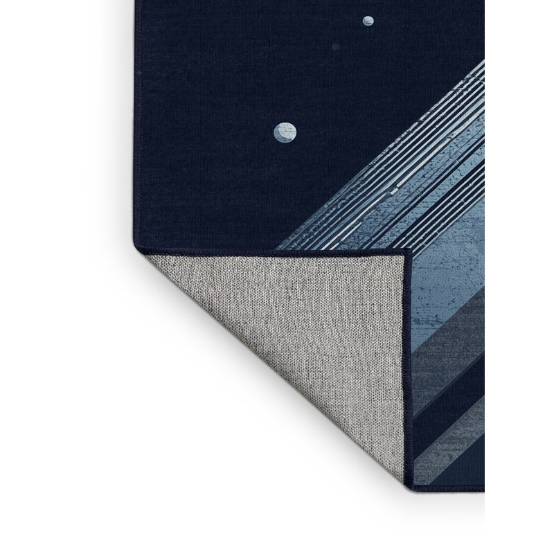 Tapis géométrique moderne lavable à la machine Wimberley, 8 x 12