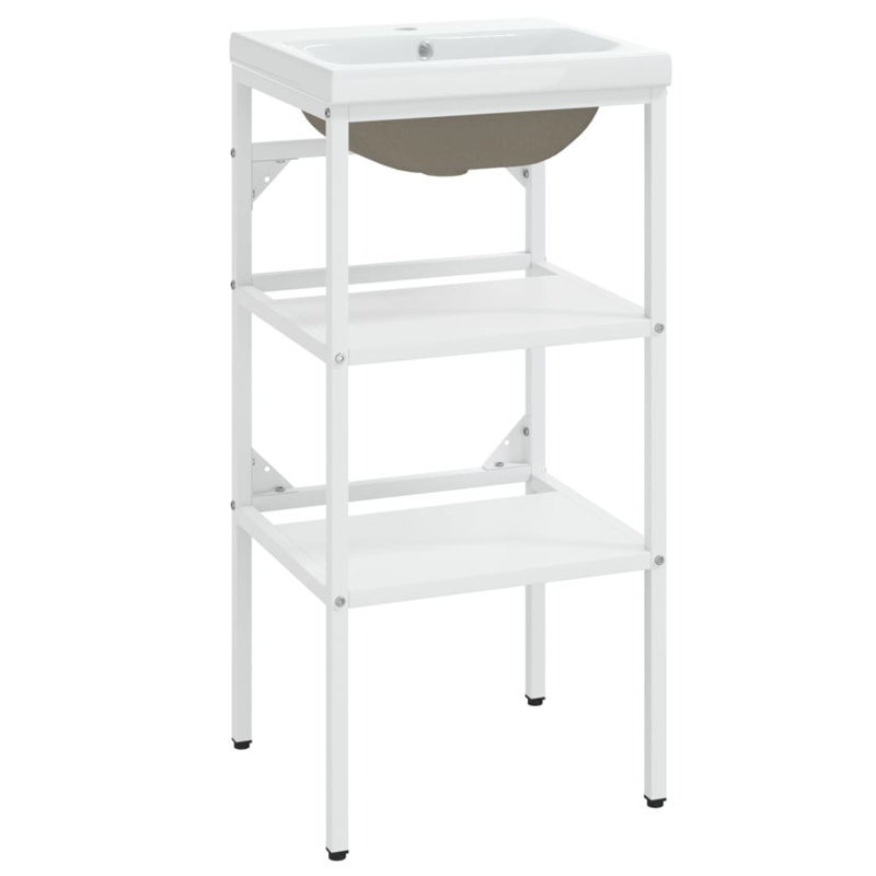 Gumtow 400 mm Single Vanity with Drop In Ceramic Basin, White
