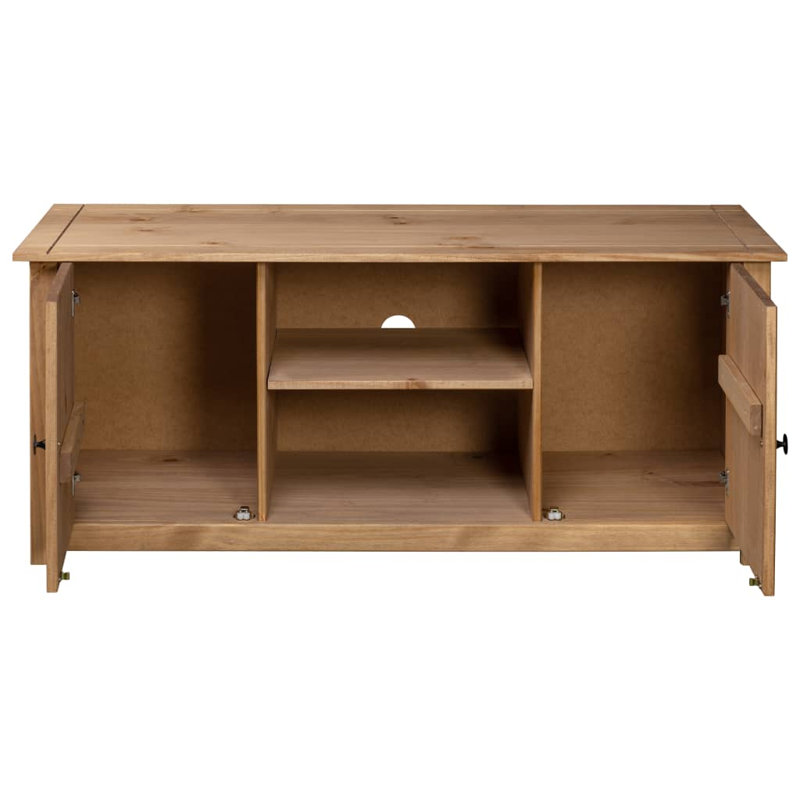 Meuble télé en bois massif Simonetti, Brun