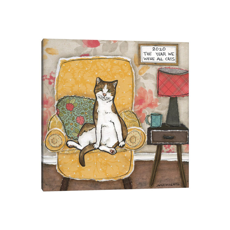 We Were All Cats by Jamie Morath - Wrapped Canvas Painting, 30.48 cm H x 30.48 cm W
