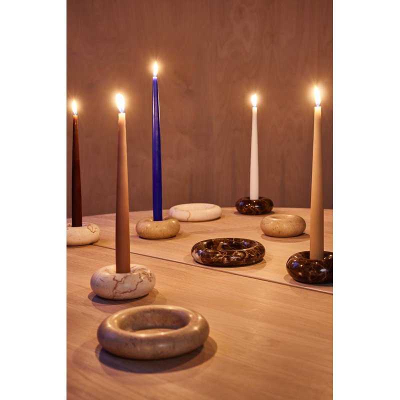 Savi Tealight Candle Holder, Beige, 1.57" H x 3.94" W x 3.94" D