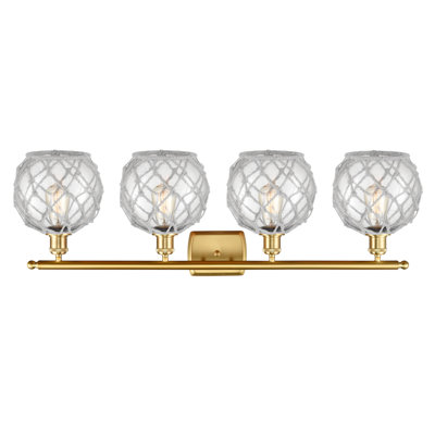Éclairage de salle de bain à intensité variable 4 lumières Larochelle Farmhouse Rope